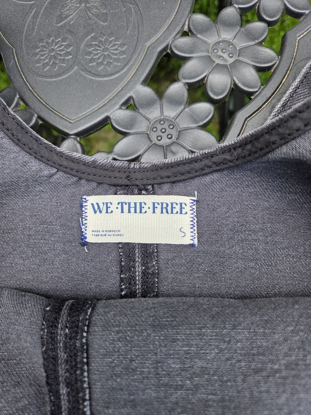 We The Free Washed Black Denim Mini Overall Dress - Picture 5 of 13